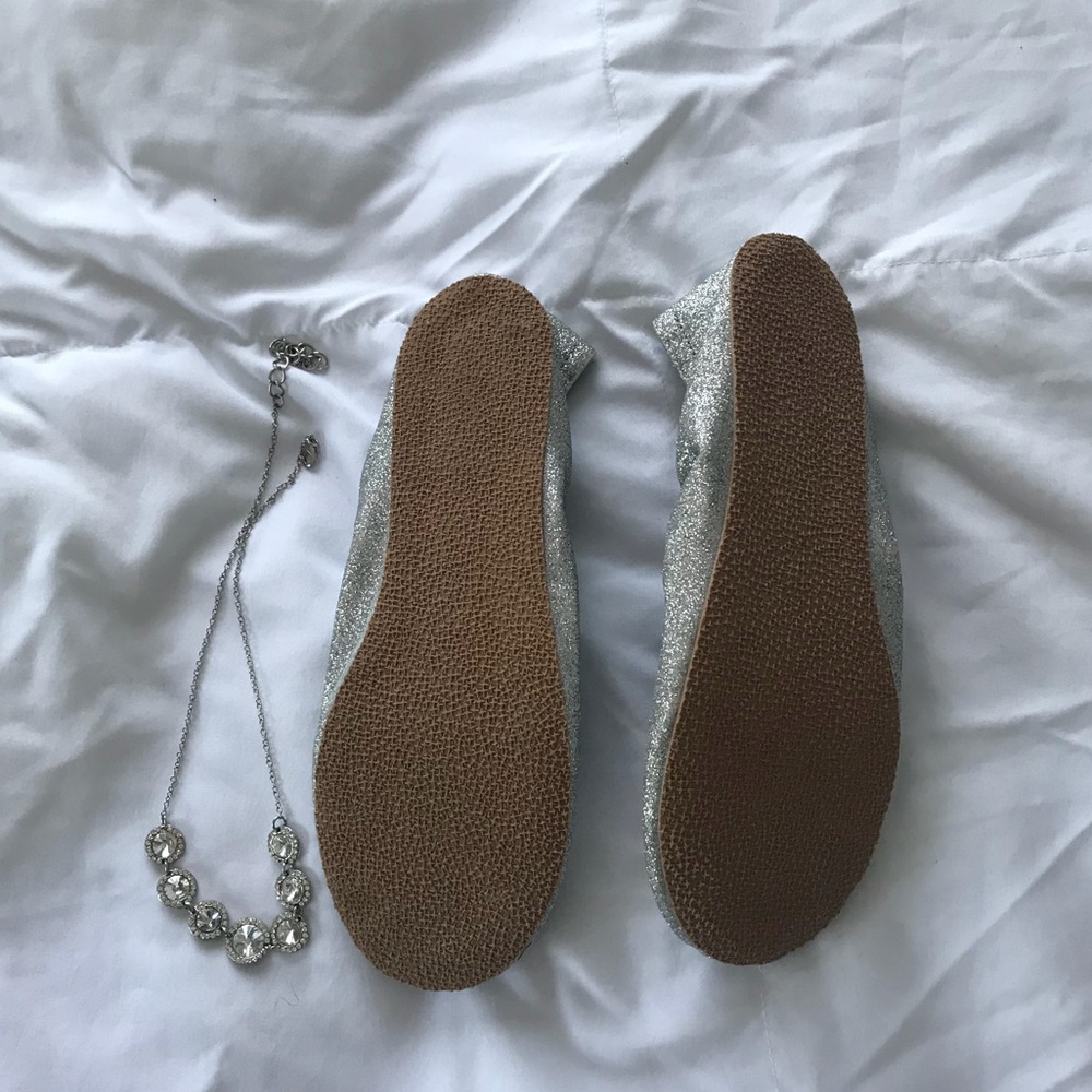 Glittery Nine West prom flats size 6 - Picture 4 of 8